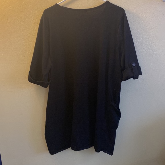 Plus size black soft tunic top - Picture 6 of 6